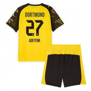 Borussia Dortmund Karim Adeyemi #27 Replica Home Stadium Kit for Kids 2025-26 Short Sleeve (+ pants)